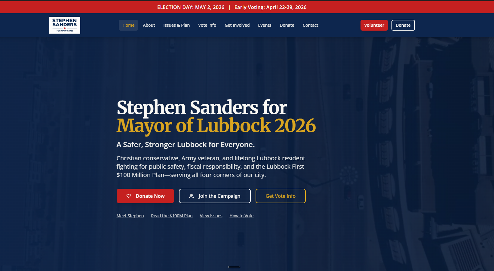 Stephen Sanders for Mayor